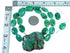 Chrysocolla Sterling Silver Bead Necklace Earrings Set RX114232